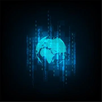The world in the concept of digital. Ilustração Stock