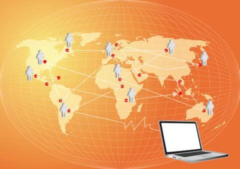 World connected Illustrazione stock