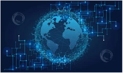 World connected with people Stock Illustration