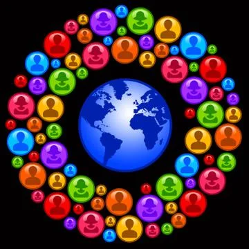 World connection Stock Illustration