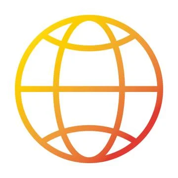 World connection internet web technology interface gradient style icon Illustrazione stock