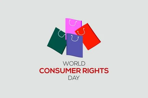 World Consumer Rights Day Vector Illustration. Suitable for Greeting Card Illustrazione stock