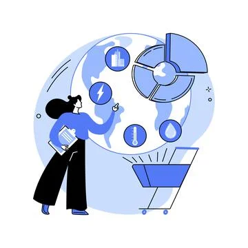 World consumption abstract concept vector illustration. Stockillustratie