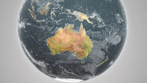 World Continent Map Oceania Stock-Footage 290027010