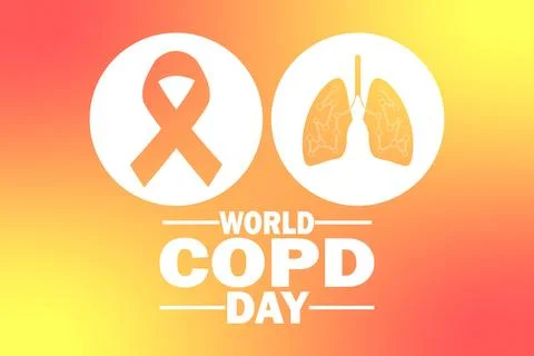 World COPD day (Chronic Obstructive Pulmonary Disease) Illustrazione stock