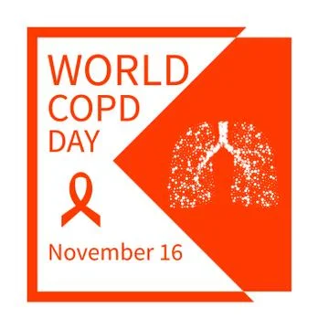 World COPD day poster Stock Illustration