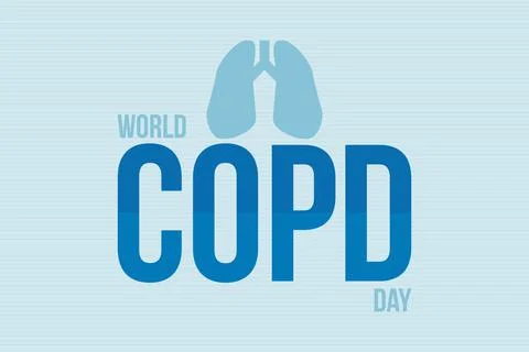 World COPD Day typography vector illustration. Lung symbol Stock Illustration