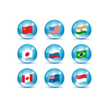 World countries flags set Stock Illustration