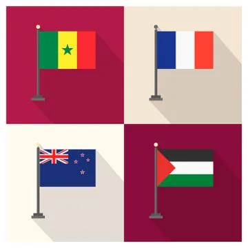 World country flags design vector Illustrazione stock