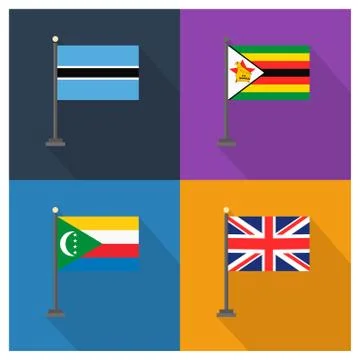 World country flags design vector Illustrazione stock