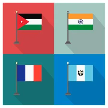 World country flags design vector Illustrazione stock