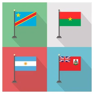 World country flags design vector Illustrazione stock