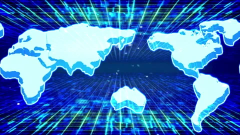 World country loop network animation Stock Footage 146201946