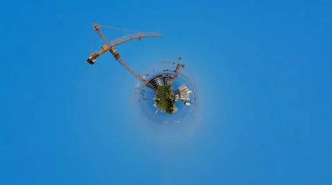 World of cranes and construction HD 스톡 동영상 21940256
