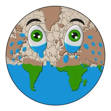 World crying Stock Illustration