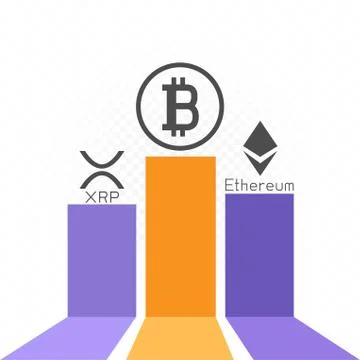 World cryptocurrency value chart Stock Illustration