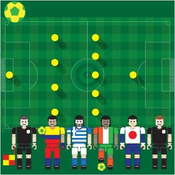 World cup 2014 group c Stock-Illustration