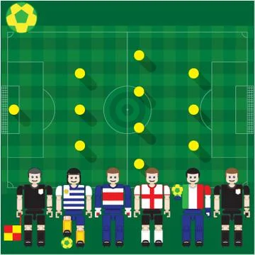 World cup 2014 group d Stock-Illustration