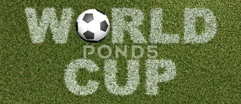 WORLD CUP - grass letters on football field -2 Stock Illustration