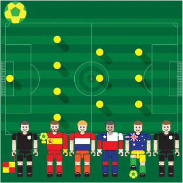 World Cup Group B Stock Illustration