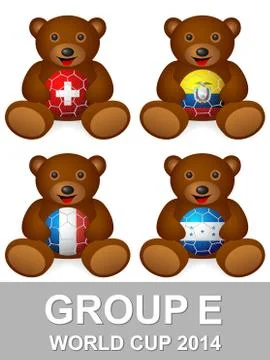 World cup group e bear Stock Illustration