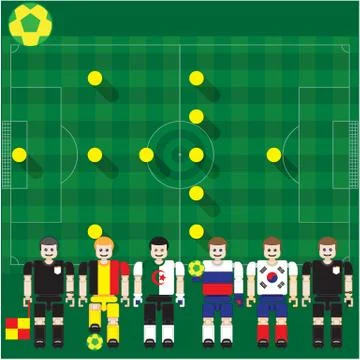 World cup group h Stock Illustration