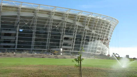World cup soccer stadium cape town Stock Footage