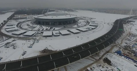 World Cup stadium construction in 2018 Stock Footage 72624940
