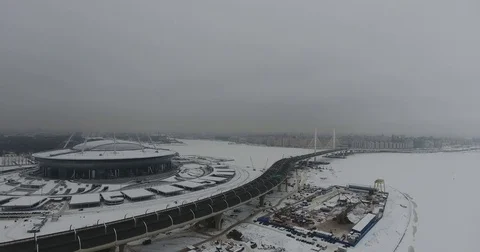 World Cup stadium construction in 2018 Stock Footage 72624991
