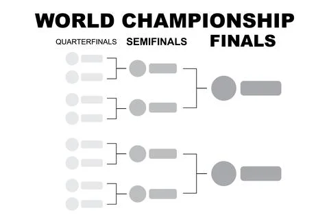 World Cup template on a white background. Championship scoreboard Stock Illustration
