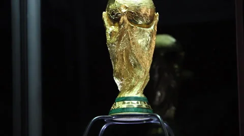 World Cup Trophy exposed to the people i... | Stock Video | Pond5