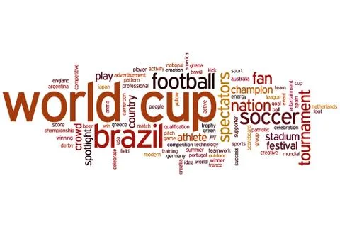 World cup word cloud Stock Illustration