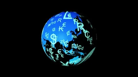 World currency earth Video stock 8922299