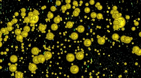 World currency fireworks small with alpha Video stock 10787458