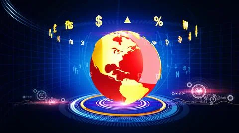 World Currency Globe Stock Illustration