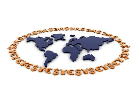 World currency Stock Illustration