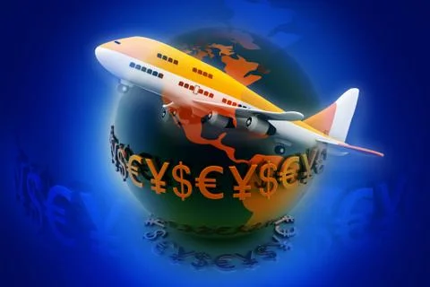 World currency Stock Illustration