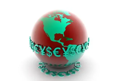 World currency Stock Illustration