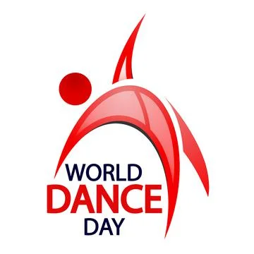 World dance day dancer logo Stock Illustration