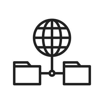 World Data icon vector image. Suitable for mobile apps, web apps and print media Stock Illustration