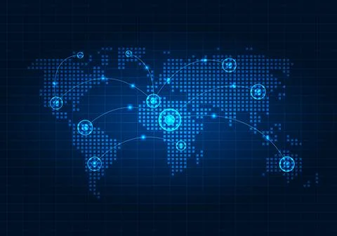 World data transmission 스톡 일러스트