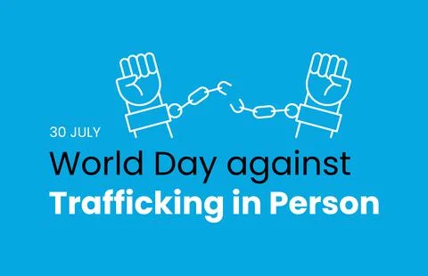 World day against trafficking in persons. July 30 Stock Illustration