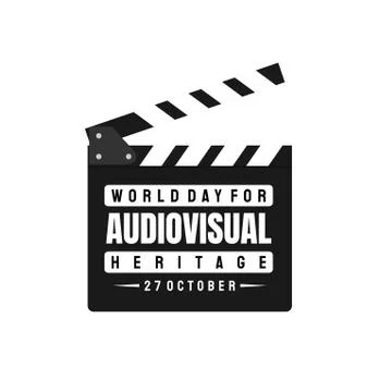 World Day for Audio Visual Heritage Stock Illustration