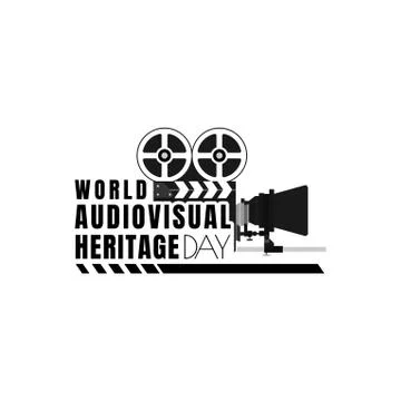 World Day for Audio Visual Heritage Stock Illustration