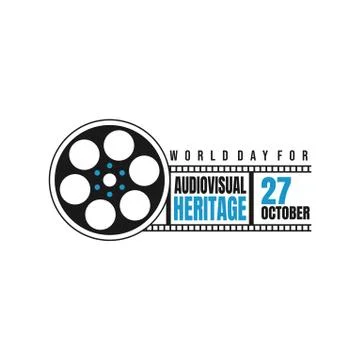 World Day for Audio Visual Heritage Stock Illustration