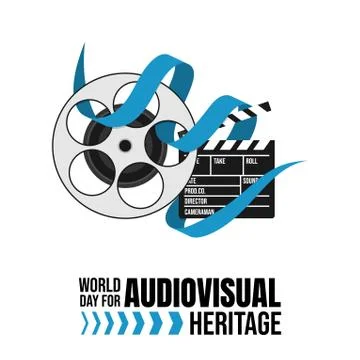 World Day for Audio Visual Heritage Stock Illustration