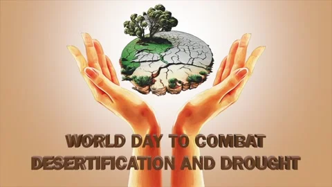World day to combat desertification and drought background Stock Footage 328951431