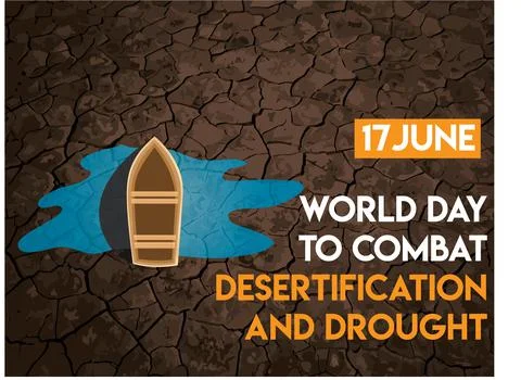 World Day to Combat Desertification and Drought 17 june Stock Illustration