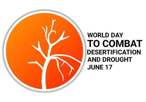 World Day to Combat Desertification and Drought illustration Stock Illustration