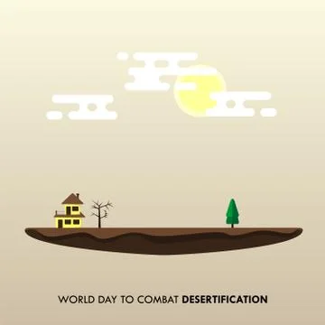 World Day to Combat Desertification Stock Illustration